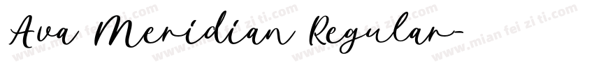 Ava Meridian Regular字体转换